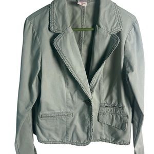 Faded Glory Missy Casual Blazer with Notched Lapels and Relaxed Fit Size 14